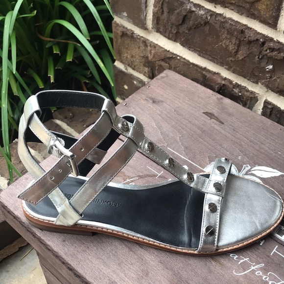 REBECCA MINKOFF SANDY NAILHEAD SANDALS - Picture 2 of 6